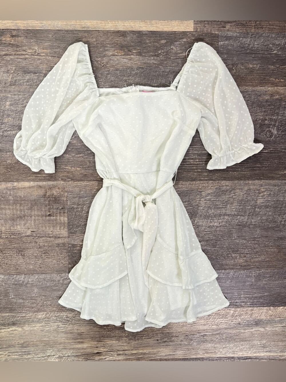 Miami light blue square neck off shoulder dress size XS B143